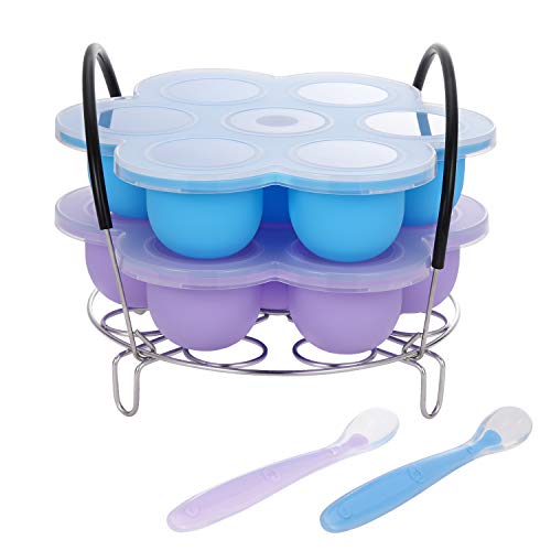 Aozita Egg Bites Molds and Egg Steamer Rack Set - Accessories for Instant