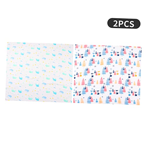 Toddmomy 2 Stks Babybadhanddoeken Zachte Badhanddoeken Baby Washandje Mousseline Inbakeren Deken Mousseline Deken Baby Deken Dwarsliggers Voor Peuters Gedrukte Trolley Handdoek Baby - Afbeelding 7