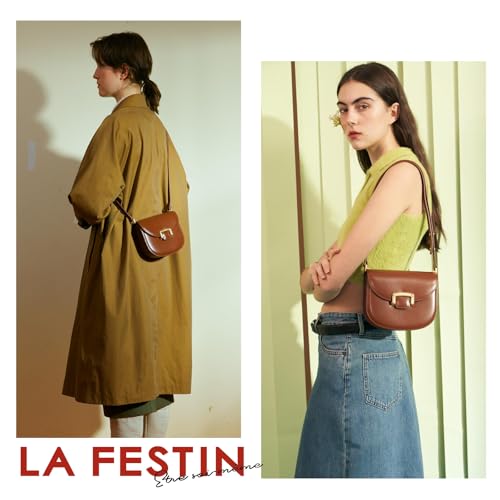 LAFESTIN Small Split Leather Crossbody Purses For Women with Adjustable Strap Shoulder Handbags with Credit Card Slot2