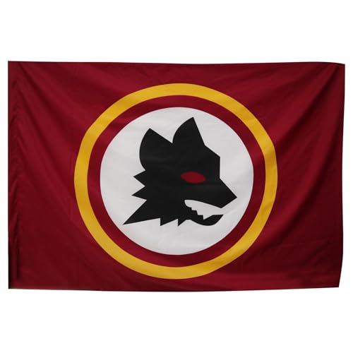 Generico Bandiera da Stadio 100x140cm Compatibile con Roma Rosso Unica