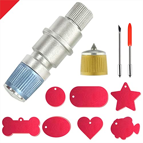CB09 for Silhouette Cameo 4 Engraving Tip & Cuttering Holder Tool, 2 Vinyl Fabric Cutting Blade and 7 Lovely Blank Tags, For Use in Silhouette Cameo 1 2 3 4/Portrait/Curio/Graphtec 6000/ Plotter