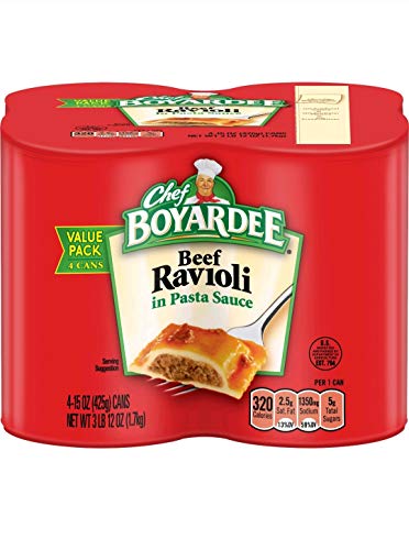 Chef Boyardee Beef Ravioli, 15 oz, 4 Pack