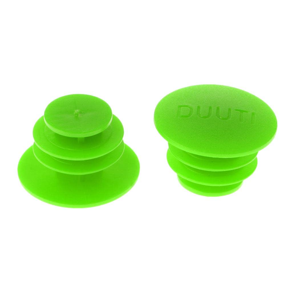 SM SunniMix Cycling Bike Handlebar Bar End Plugs Caps (Set of 2) Luminous Bicycle Grip Mountain Road Bikes BMX MTB Bar Ends Stoppers, Green