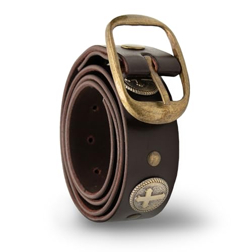 Image of Milwaukee Leather Men's Interchangeable Buckle Leather Belts | 1.5 inch Wide; Emblem Designed; Biker Culture Style; Everyday Wear; Premium Leather