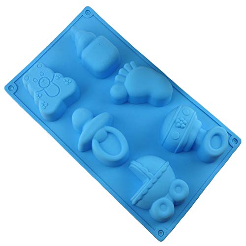 Baby Shower Party Pan Bear CaBAYAJIAZiages Bottle Feet Bear Silicone Cake Decoration Soap Candy...