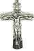 Religious Gifts Silver Toned Base Father Son Holy Spirit Dove Trinity Cross Crucifix, 2 Inch