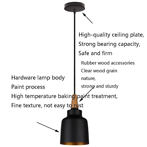 Lámpara de techo de metal negro elegante para diseño de interiores sofisticado 5