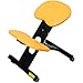 Produktbild Mercurius Ergo-Office Ergonomischer Stuhl Orthopädischer Kniestuhl Computerstuhl Kniehocker Stoff - Made in EU, CE, TUV (Yellow)