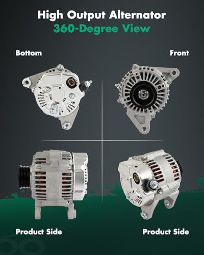 Image of SCITOO 13876 Alternator Fit for Jeep for Wrangler 4.0L 2001-2006 12V 117A CW 6-Groove Pulley, Replace# 13876N 13876 1210003810 1210003820 1210003821 56041565AB 56041864AA