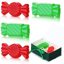 Demissle 4 Pcs Handmade Soaps Bath Gift Set Candy Soaps Holiday Mini Scented Soap Bath Soaps with Plus Christmas Gift Box for Kids Women Valentines Day Guest BathroomCandy