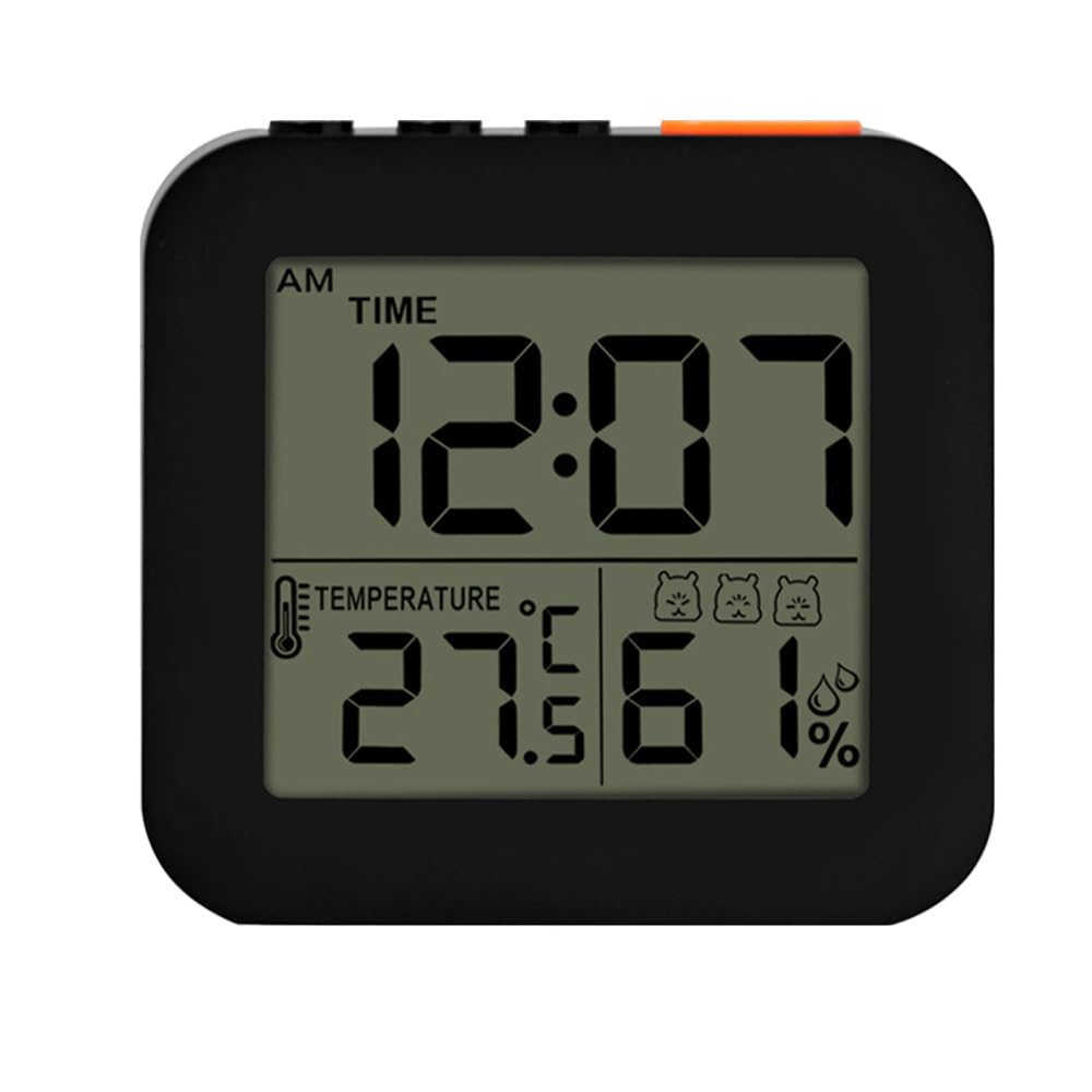 Réveil Numérique en Argent Écran LCD de Température Bureau par ,Horloge