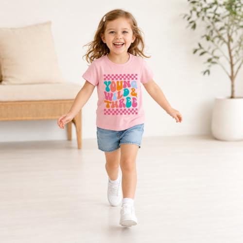Image of Toddler Girls 3rd Birthday Shirts for Girls 3 Years Old Outfit for Party Tshirt
