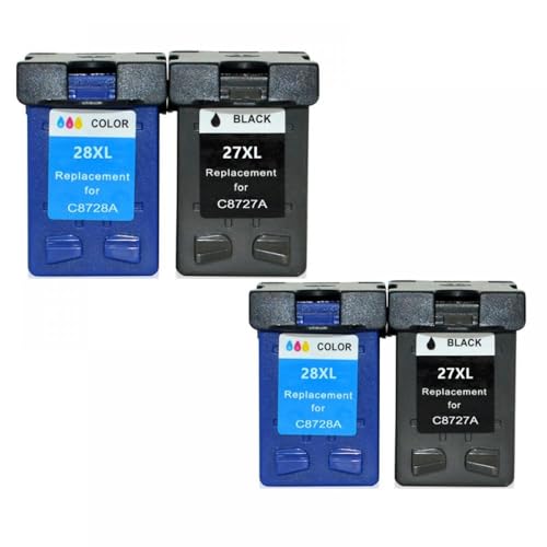 Cartouche d'encre 27XL 28XL DeskJet 3420 3550 3650 pack de 4