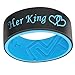 XAHH Silicone Ring for Couple,His Queen Her King Lovers Ring,Him Her Engagement Wedding Bands Matching Sets,Promise Love Heart Ring,Blue Black Men Size 10