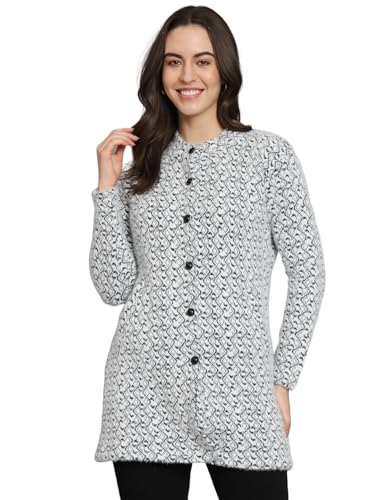 Image of eWools Women's Winterwear Woolen Long Coat Sweater Cardigans