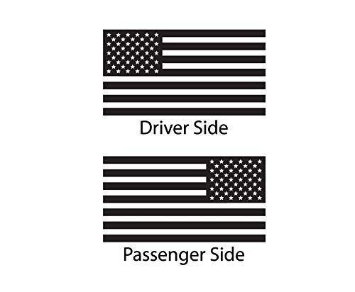 Miniatura 3 de Tactical Decals - USA Flag Decals for Toyota Tundra Crew Max in Matte Black for side windows - TC4A