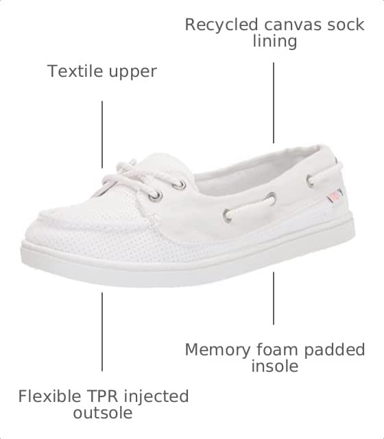 Image of Roxy Womens Ahoy Slip on Boat Shoe
