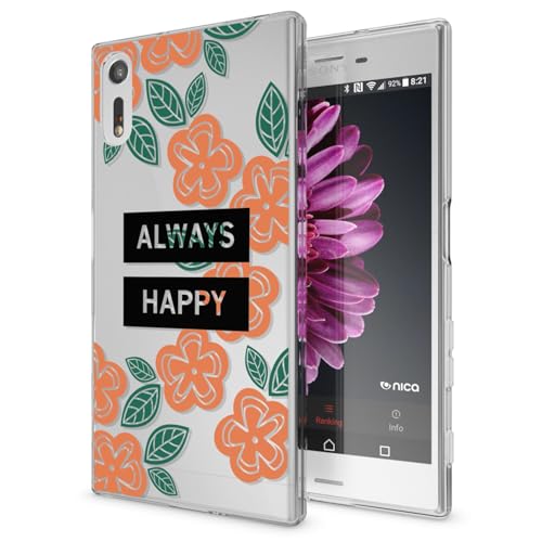 NALIA Coque Protection Compatible avec Sony Xperia XZ, Motif Housse Silicone Premium Case Smart-Phone Back-Cover Ultra-Fine Souple Gel Slim Anti-Choc Bumper...