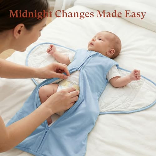Image of 1.0 TOG Swaddle Sleep Sack, Adjustable Wearable Blanket for Babies 6-15 Months, Perfect for New Moms, Medium