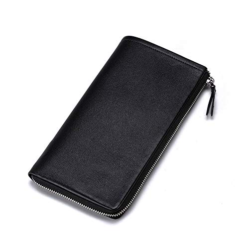 Preisvergleich Produktbild Herren Schwarz Business Casual Reißverschluss Geldbörse Kartenhalter Handtasche Card Organizer