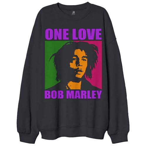 Sweat-Shirt Bob Marley One Love Oversized Coupe Large Style Vintage