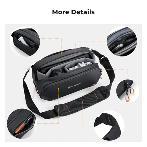Image of K&F Concept Camera Sling Bag, Vlog Photography HandBag, Storage Portable Carrying Case for Switch 2 /Steam Deck /DJI Osmo Pocket 3 /Mobile 7P /GoPro /Insta360 Action Cameras & Digital Accessories