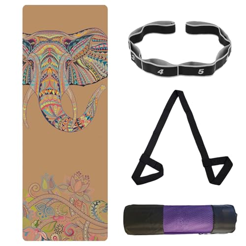Tapis yoga liège pour pilates à la maison avec sac et ceinture de tension