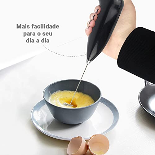 Mini Mixer Elétrico Portátil Misturador Bebidas Espuma Leite