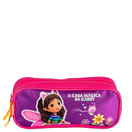 Estojo 2 Compartimentos Gabby Rainbow - Colorido