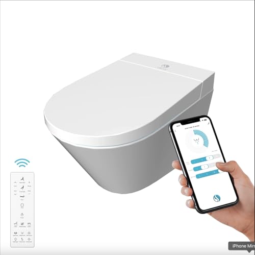 Inodoro Inteligente de Pared SWAN con Asiento Calefactable, Tapa Automática, Secador de Aire, Funciones de Bidé, Luz Nocturna y Control Remoto – Diseño Moderno para Baños de Lujo miniatura 4