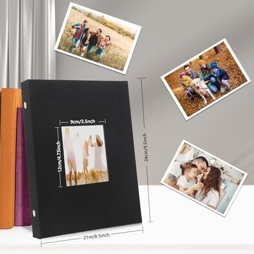 Miaikoe Photo Album 6x4 300 Pockets Slip in Large Capacity Album for Family Wedding Anniversary Linen Album Book Holds 300 Horizontal 10x15cm Photos(300 Pockets - Image 2