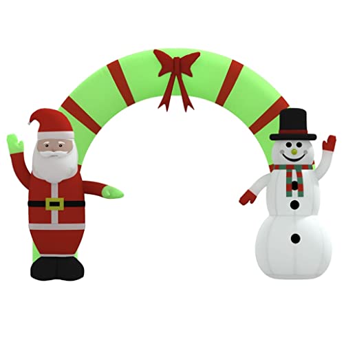 Skm Christmas Inflatable Santa & Snowman Arch Gate Led 106.3" (3.38 Kg/7.436 Lbs) #TOP2