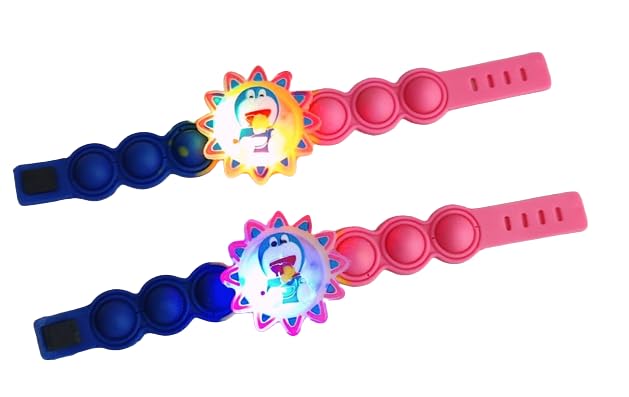 TERA 13 Kids Slap Bracelet For Boys Cartoon Diffrenet Color Led Light Slap Band, Hand Band, Wrist Band, Rakhi Come Bracelet For Kids Pop It Slap Band For Kids & Boys Birthday Return Gifts