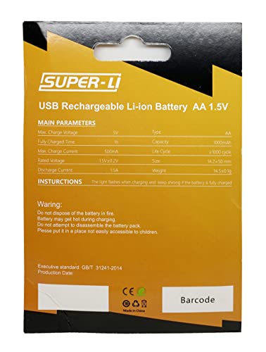 Piles rechargeables lithium AA Quantum Leap 1.5V 1000mAh pour appareils du quotidien - 3