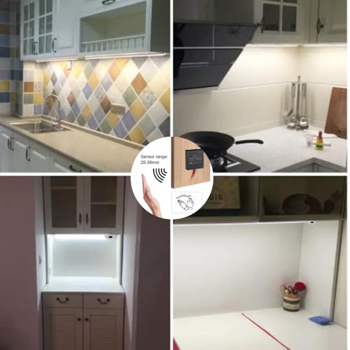Image of VST Sensor Switch, Hidden Hand Wave Activated Led Light Switch for Closet Lights, Under Cabinet Lighting, with 12V JST Male and Female Connectors(DC 12 /24V 3A | Sensor Switch for Closet Lights, Under Cabinet Lighting, with 12V JST Male and Female Connectors