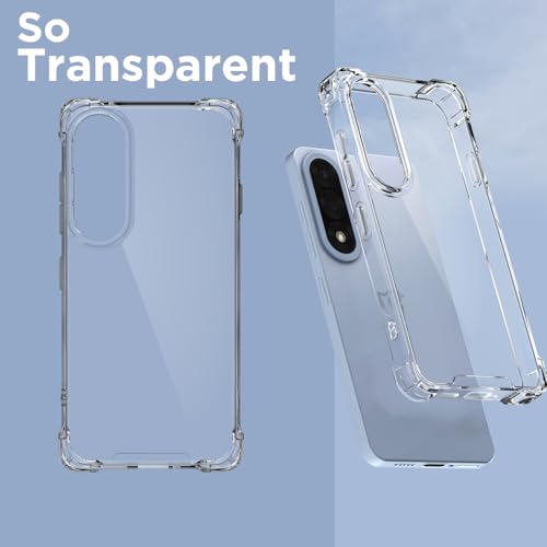 Image of Pikkme Back Cover for Oneplus Nord 5 5G PC + TPU Clear Transparent Raised Edges Shockproof Protective Phone Bumper Case(Transparent)