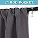 RYB HOME Grey Blackout Curtains - Thermal Insulated Noise Reducing Energy Efficiency Small Window Decor for Kitchen Bedroom Bathroom, 42 inches Wide x 45 inches Long, Gray, 1 Pair