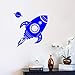 Produktbild guijiumai Cartoon Rocketship Vinyl Wandaufkleber Removable Decor Jungen Kinderzimmer Sofa Hintergrund Aufkleber Home Design Tapete Wandbild S 1 59X61 cm