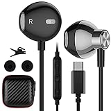 Cuffie USB C per iPhone Air 17 16e 15 Pro Max Auricolari USB C con cavo HiFi Stereo con Microfono Semi In Ear Cuffie per Samsung Galaxy S26 A16 A17 S25 A26 A56 S24 FE Z Flip7 6 Pixel 10 9a OnePlus 15R