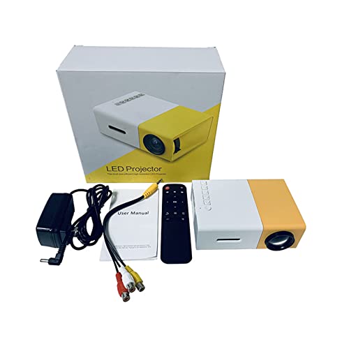 Petit projecteur jaune portable HD 1080p pour projeter sur le mur