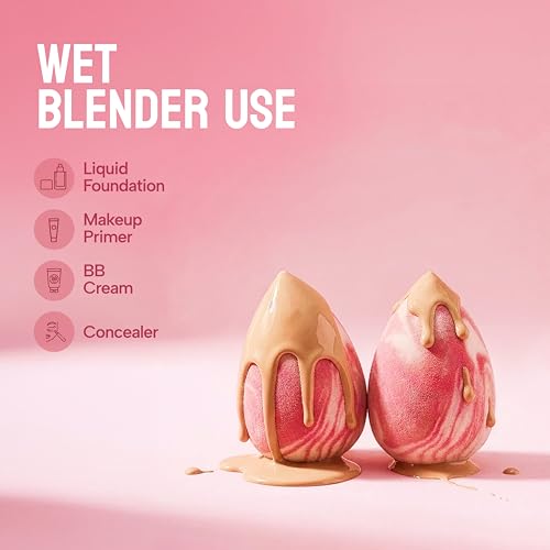 Image of Baked Beauty Photo Perfect Velvet Blend Ultra Soft Microfiber Reusable Makeup Blender for Contouring, Baking & Highlighting Pack of 2(Mini Tear Drop)