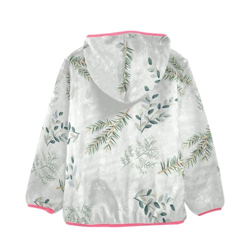 OTVEE Christmas Winter Leaves Kids Hoodie Jacket Fall Spring Full Zip Warm Outwear Coat2
