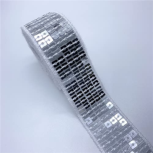 Ruban à Paillettes Rouge - 13 Mètres, Largeur 25 Mm - Bordure Tressée Avec Perles - Pour Couture, Décoration Mariage, Noël, DIY - 7