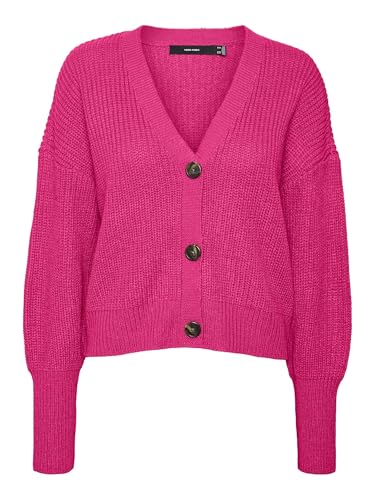 Vero Moda Femme Cardigan Vmlea Ls V-neck Cuff Cardigan Noos, Rose, XL