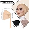 RVLZKCPG 3 Pièces Bonnet Hijab Femme, Turban Cheveux Femme, Bonnet Musulman Islamique, Hijab avec Tie Back, Élastique et Respirant Turban #1