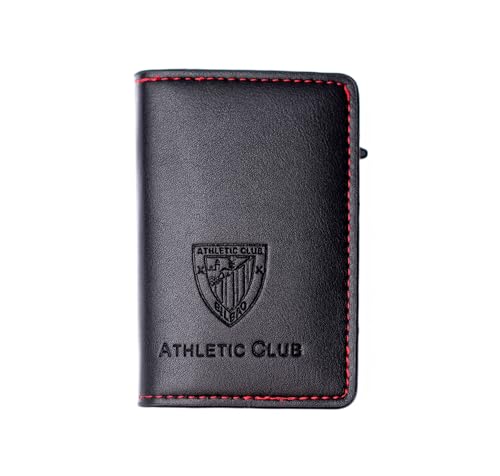 Porte-cartes automatique Athletic Club portefeuille fin en cuir véritable rigide