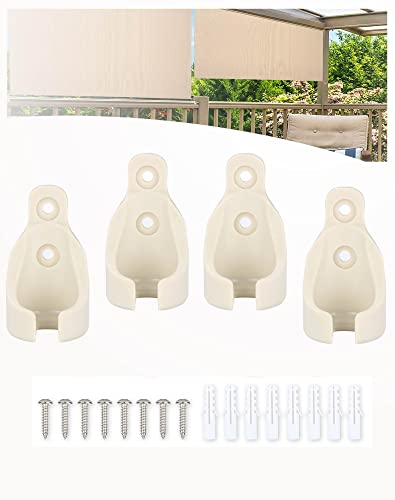 IVYSUN Universal Bungee Receiver Replacement Parts,Weather Resistance,Same Size as Original,Compatible with Coolaroo Exterior Roller Shade(Sand,4 Pcs)