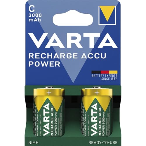 Varta Varta Recharge Accu Power C 3000 Mah Blister 2 Batteria Ricaricabile 1/2 Torcia (C) Alcalina/Manganese 1.5 V 2 Pz