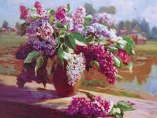 GMMH Diamond Painting Set Picture 14 x 18 CM Diamond Painting Embroidery Handmade Craft Mosaic Stone Flowers Basket Lilac