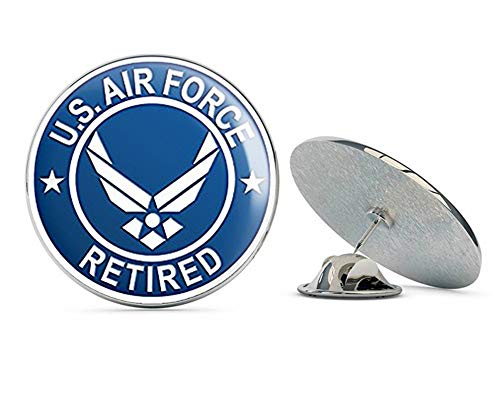 Round U.S. Air Force Retired (USAF ic Vet) Metal 0.75